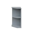 TZ 2 - 3 kancelářská skříň rohová, levá, 750x360x400, šedá